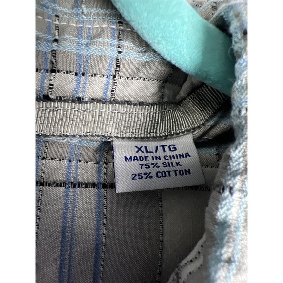 Tommy Bahama Silk Blend Plaid Textured Short Sleeve Button Down Shirt Size XL - Picture 3 of 9